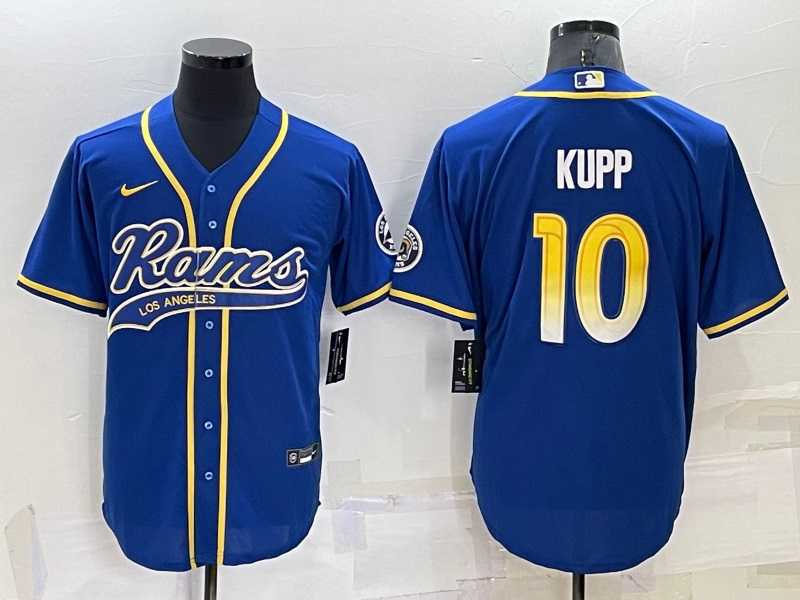 Los Angeles Rams 10 Cooper Kupp Blue Men's Stitched Cool Base Nike Baseball Jersey,We sell and wholesale Los Angeles Rams 10 Cooper Kupp Blue Men's Stitched Cool Base Nike Baseball Jersey on line form chian!